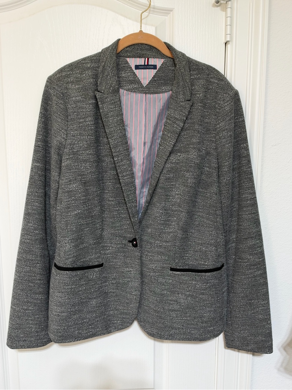Tommy Hilfiger Heather Gray Knit Blazer